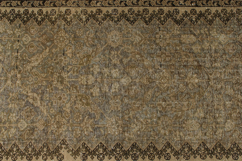 3x16 Brown and Ivory Persian Tribal Runner