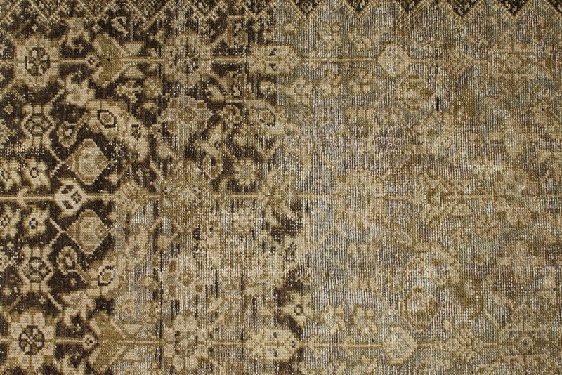 3x16 Brown and Ivory Persian Tribal Runner