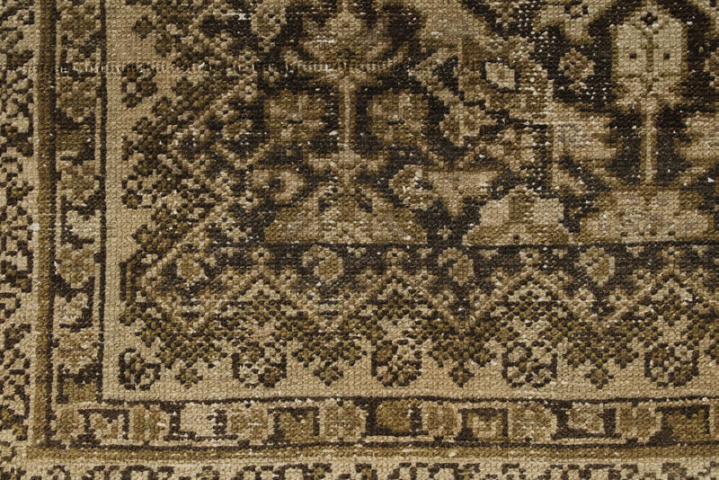 3x16 Brown and Ivory Persian Tribal Runner