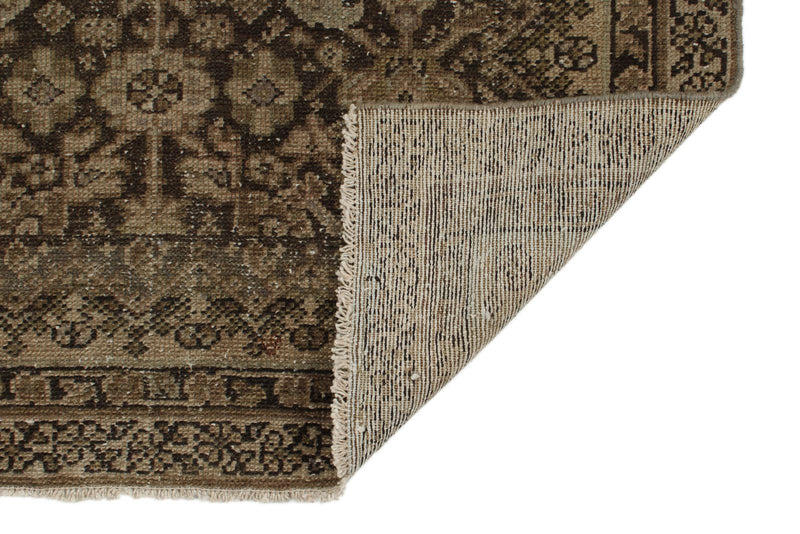 3x16 Brown and Ivory Persian Tribal Runner