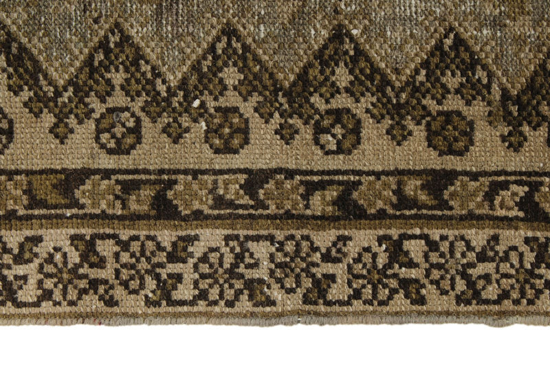 3x16 Brown and Ivory Persian Tribal Runner