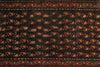 3x13 Brown and Ivory Persian Tribal Runner