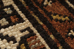 3x13 Brown and Ivory Persian Tribal Runner