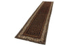 3x13 Brown and Ivory Persian Tribal Runner