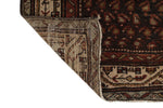 3x13 Brown and Ivory Persian Tribal Runner