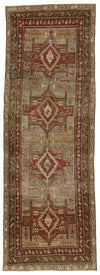 3x11 Rust and Brown Kazak Tribal Runner