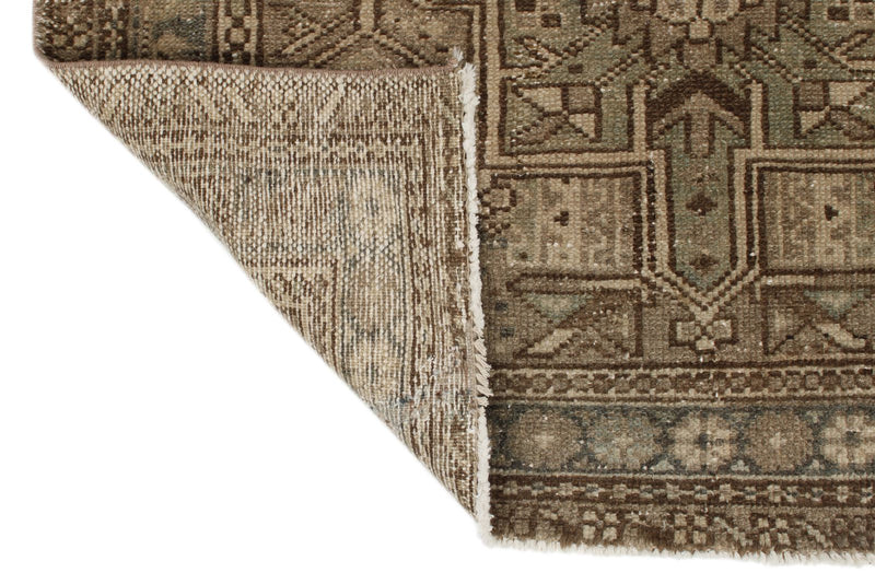 3x12 Ivory and Brown Persian Runner
