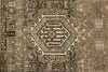 3x12 Ivory and Brown Persian Runner
