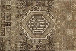 3x12 Ivory and Brown Persian Runner