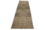 3x12 Ivory and Brown Persian Runner