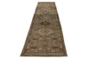 3x12 Ivory and Brown Persian Runner