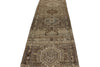 3x12 Ivory and Brown Persian Runner