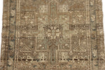 3x12 Ivory and Brown Persian Runner