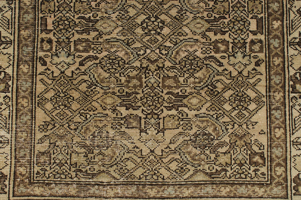 3x16 Brown and Ivory Persian Tribal Runner