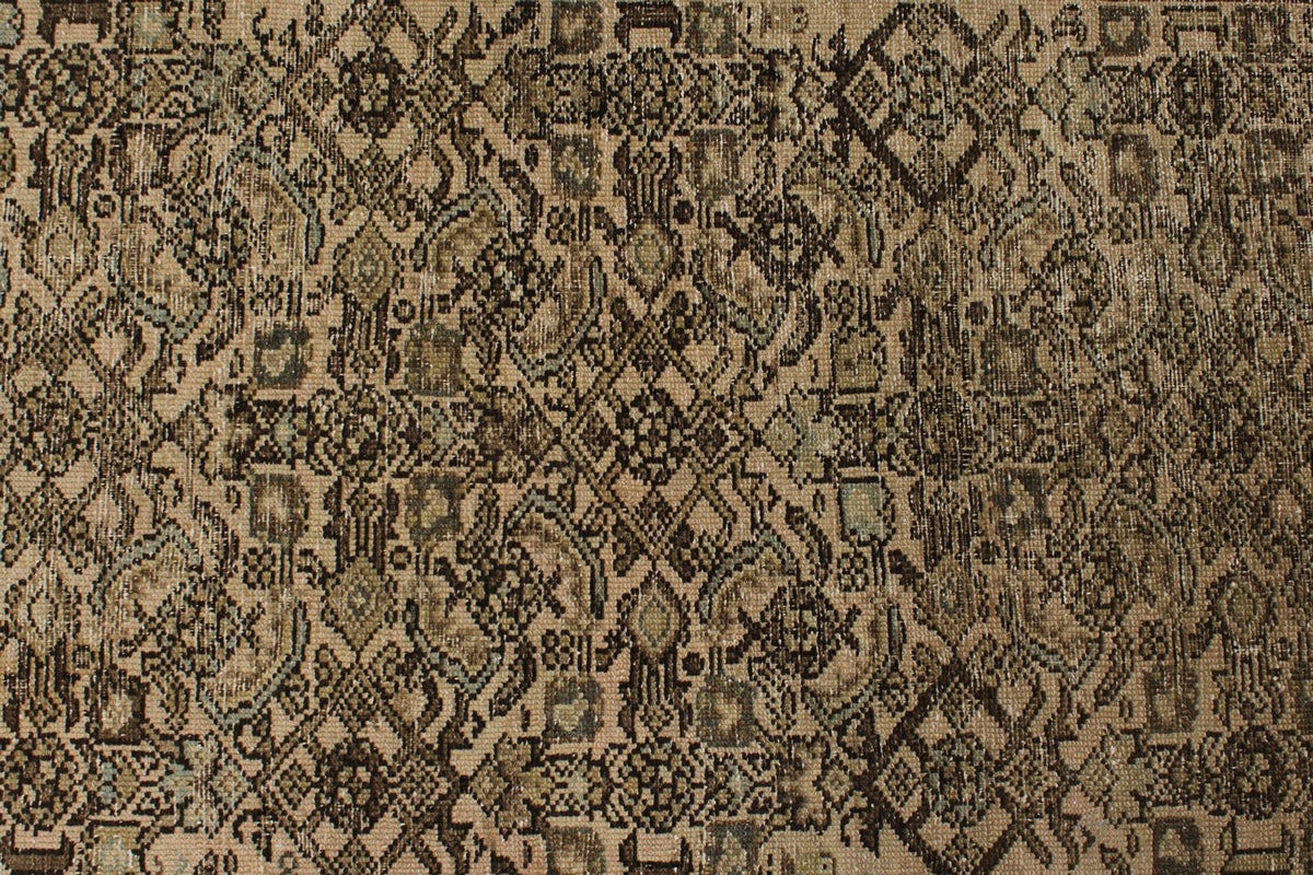 3x16 Brown and Ivory Persian Tribal Runner