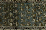 3x17 Light Blue and Ivory Persian Tribal Runner