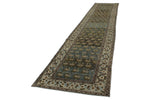 3x17 Light Blue and Ivory Persian Tribal Runner