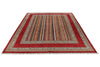 10x13 Multicolor and Red Turkish Tribal Rug