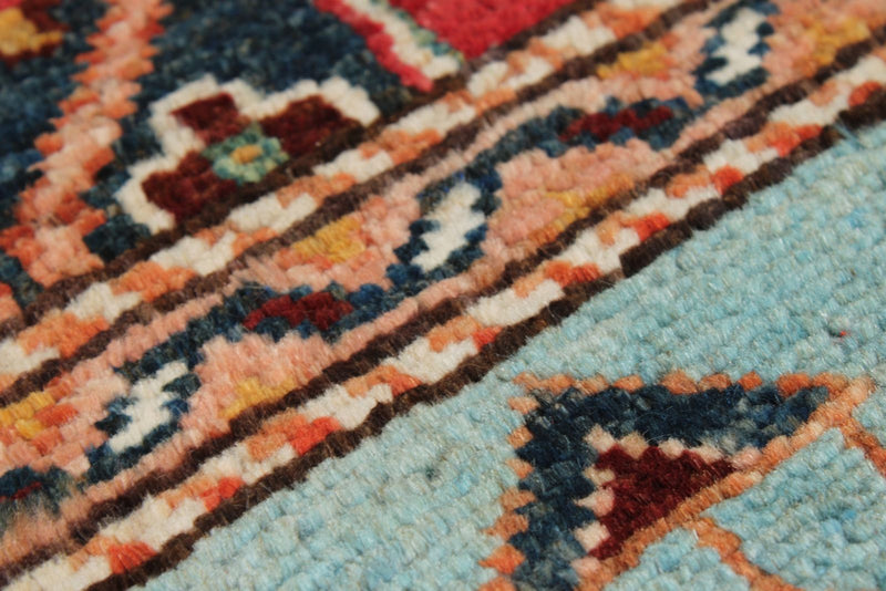 10x13 Multicolor and Red Turkish Tribal Rug