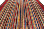 10x13 Red and Multicolor Turkish Tribal Rug