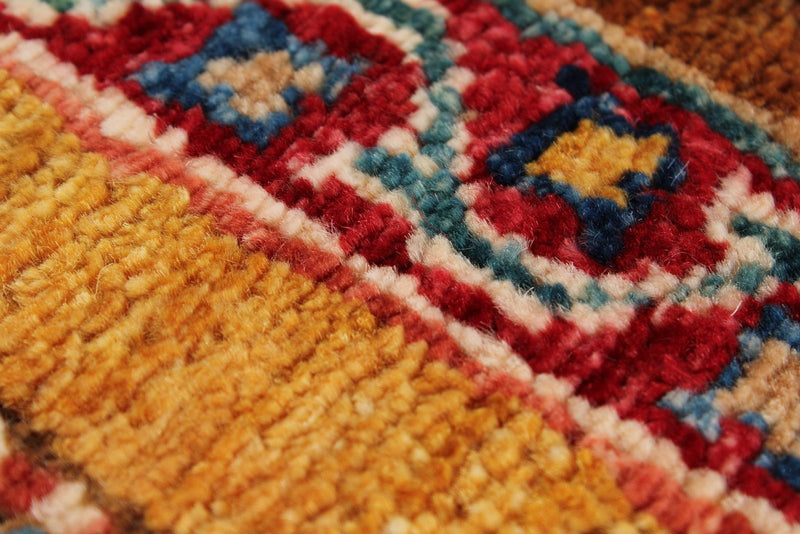 10x13 Red and Multicolor Turkish Tribal Rug