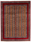 9x12 Red and Multicolor Turkish Tribal Rug