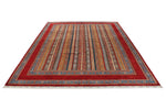 9x12 Red and Multicolor Turkish Tribal Rug