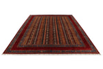 9x12 Red and Multicolor Turkish Tribal Rug