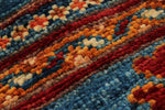 9x12 Red and Multicolor Turkish Tribal Rug