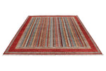 9x12 Red and Multicolor Turkish Tribal Rug