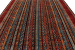 9x12 Red and Multicolor Turkish Tribal Rug