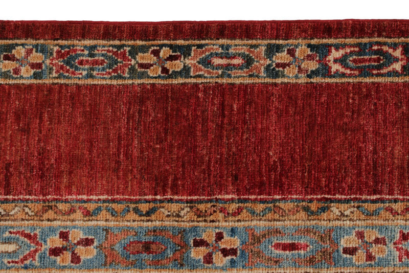 9x12 Red and Multicolor Turkish Tribal Rug