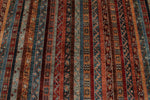 9x12 Red and Multicolor Turkish Tribal Rug