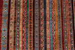 9x12 Red and Multicolor Turkish Tribal Rug