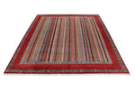 9x12 Red and Multicolor Turkish Tribal Rug