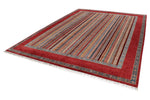 9x12 Red and Multicolor Turkish Tribal Rug