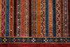 7x10 Red and Multicolor Turkish Tribal Rug