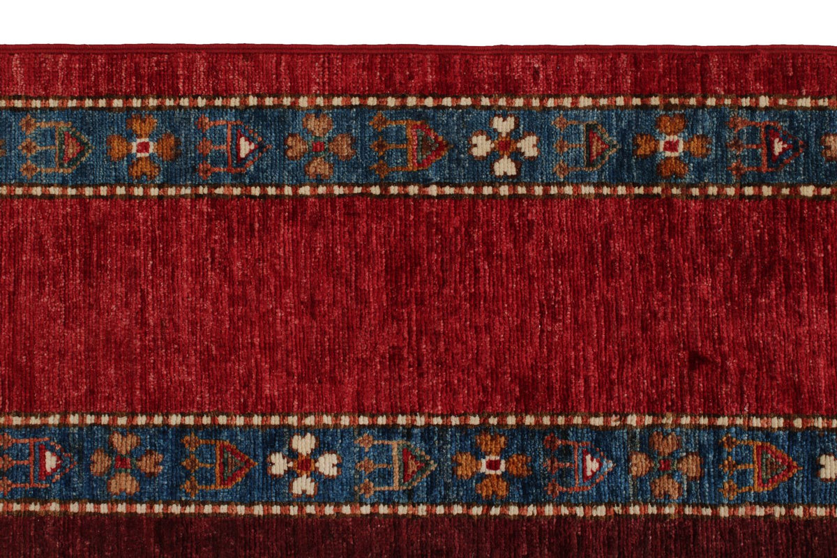 7x10 Red and Multicolor Turkish Tribal Rug