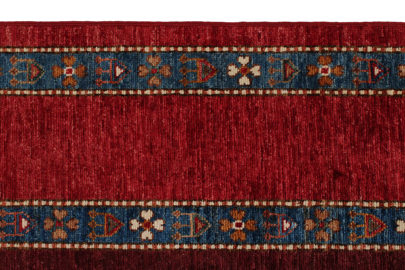 7x10 Red and Multicolor Turkish Tribal Rug