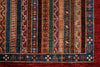 7x10 Red and Multicolor Turkish Tribal Rug