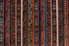 7x10 Blue and Multicolor Turkish Tribal Rug