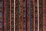 7x10 Blue and Multicolor Turkish Tribal Rug