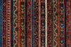 7x10 Blue and Multicolor Turkish Tribal Rug