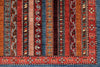 7x10 Multicolor and Blue Turkish Tribal Rug