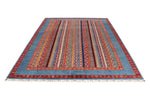 7x10 Multicolor and Blue Turkish Tribal Rug