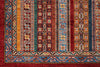 7x10 Red and Multicolor Turkish Tribal Rug