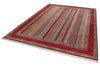 7x10 Red and Multicolor Turkish Tribal Rug