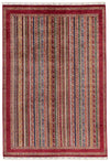 7x10 Multicolor and Red Turkish Tribal Rug