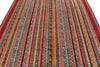 7x10 Multicolor and Red Turkish Tribal Rug