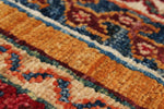 7x10 Multicolor and Red Turkish Tribal Rug